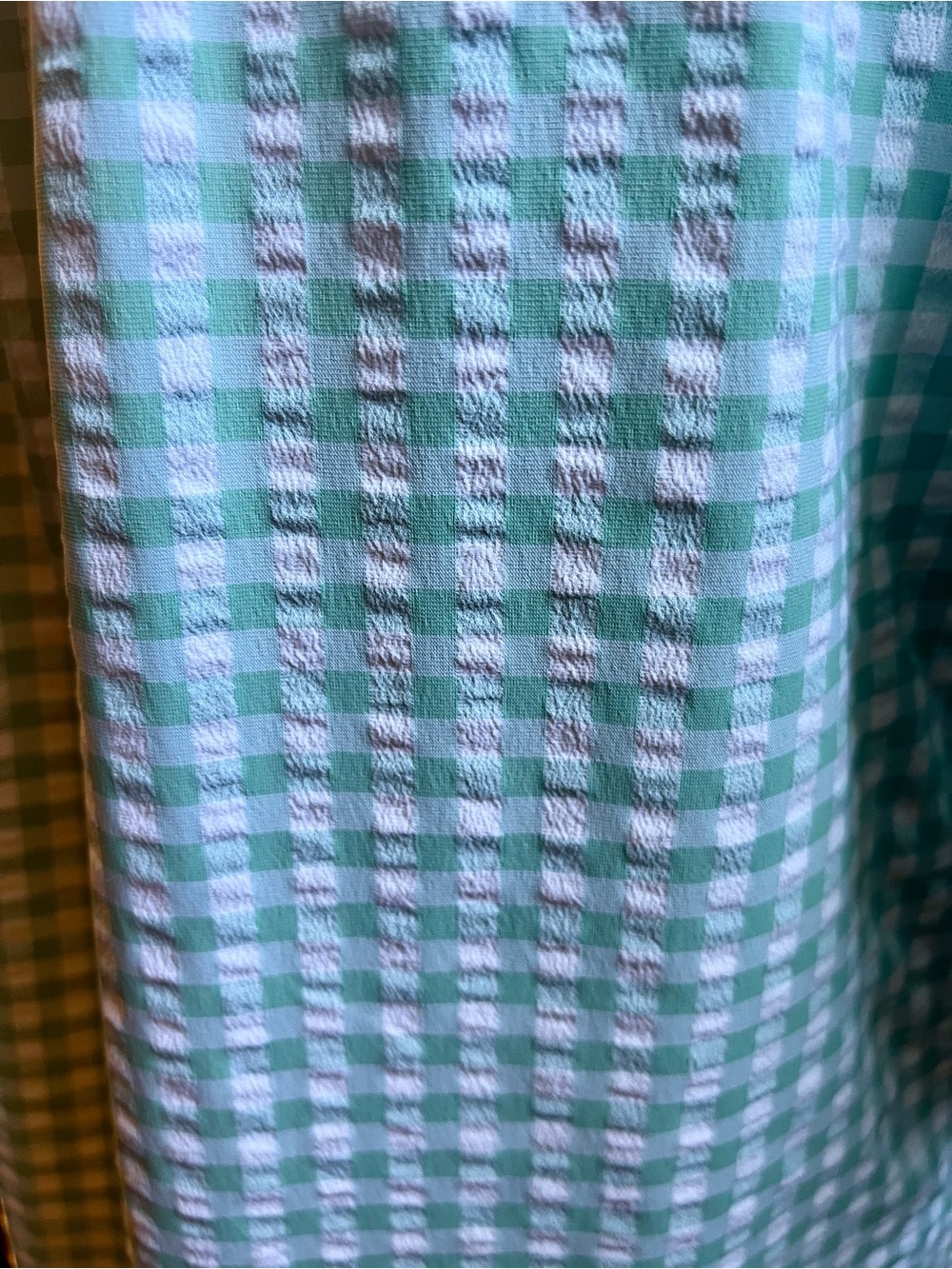 NEW WITH TAGS Vineyard Vines size xl, mint gingham print,seersucker summer dress - Picture 5 of 5